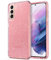 ULAK Glitzer Hülle kompatibel mit Galaxy S21, Durchsichtige Schutzhülle Hard TPU Bumper Handyhülle Stoßfest Phone Case für Samsung Galaxy S21 5G 6,2 Zoll - Rosa