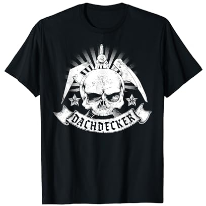 Dachdecker Totenkopf Zunftzeichen T-Shirt