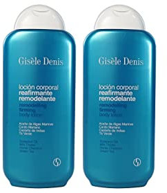 GISÈLE DENIS - Loción Corporal Reafirmante Remodelante, 2x400 ml, Crema de Cuerpo, con Aceite de Algas Marinas y Complejo Vegetal, Mejora Elasticidad y Tersura, Piel Firme y Suave