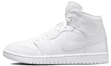 NIKE Damen WMNS AIR Jordan 1 MID Sneaker, White/White-White, 41 EU