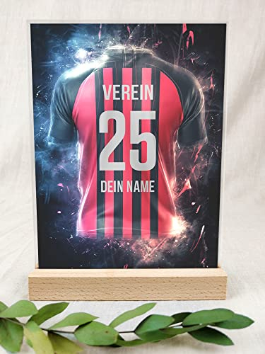 Frankfurt Acryltafel - Personalisiertes Fußball-Geschenk für Fans, Fanartikel für Kinder und Jungen, Trikot