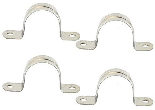 MACHSWON 4 Stück Rohrbandschelle 75 mm 304 Edelstahl Rohrschellen U-förmige Rohrgurte Sattelclip Zwei Loch Rohrband Spannclips U-Rohrring Schlauchschelle