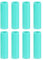sourcing map 8pcs Silicone Straw Tips, Metal Straw Covers, Soft Reusable Straws Tips Fit for 12mm/0.47 OD Stainless Steel Straws, Blue