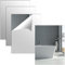 Olicky 4 Pcs Self Adhesive Mirror Tiles 30x40 cm, Wall-Mounted 2mm Thick Acrylic Wall Mirrors Stickers for Home Decoration, Bathroom, Bedroom (Right Angle)