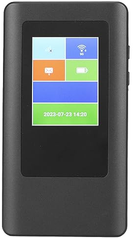 Tragbarer 5G WLAN Router, Mobiler 2,4G 5,8G Dualband Hotspot mit 2,4 Zoll LCD Display, Unterstützt Bis zu 16 Benutzer, 4000 mAh Gerät für Büro, Reisen, Zuhause