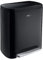 Cooks Professional Dual Recycle Bin 60L with Single Pedal | 2 x 30L Removable Compartments & Soft Close Lid | Double Section Stainless Steel Kitchen or Office Dustbin for Recycling or Waste | Black