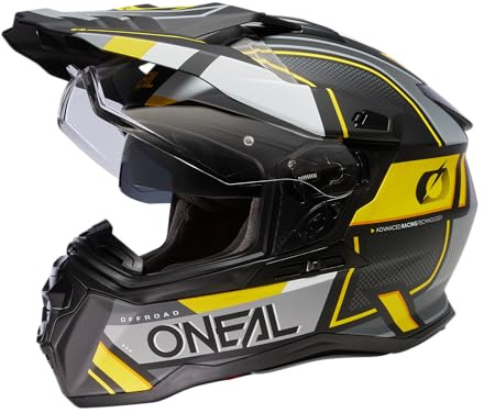 O'NEAL D-SRS Helm SQUARE Schwarz/Grau/Neongelb/Größe L