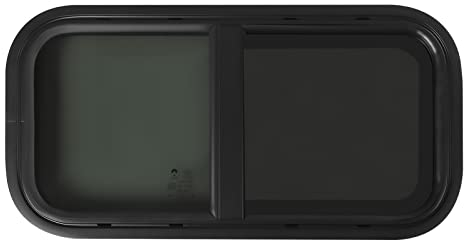 innytund Ventana corredera para autocaravanas con protección contra insectos, para caravanas, caravanas, color negro, 700 x 400 mm