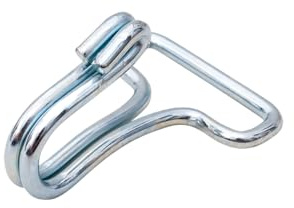 LYSEL® Drahthaken 45 x 33mm Stahl vernickelt Spanngurt Haken mit 25mm Durchlass VE 10 Stück