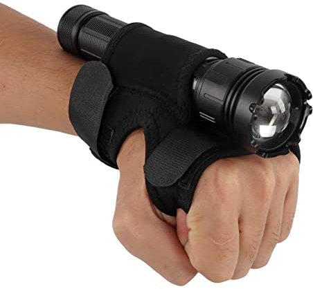 Kelepu Taschenlampe Handschuhe, Tactical Handgelenk Holster | Verdickte Nylon Arm Halterung, Für Tauch Fackeln, Dehnbare Fackel Beutel Halter, Outdoor Abenteuer, Unterwasser Erkundung