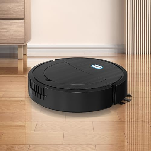 Robot de barrido inteligente, aspirador de barrido y arrastre integrado, nuevo aspirador inteligente for el hogar, completamente automático, for el hogar, cocina, dormitorio, pisos duros ( Color : Bla