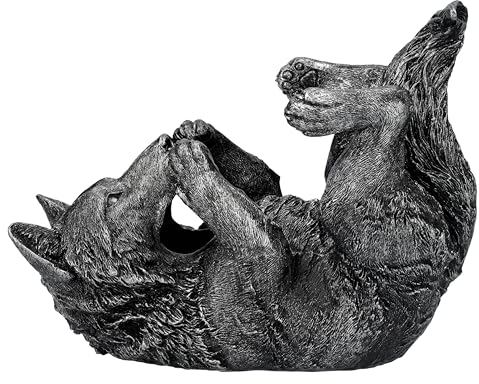 Flaschenhalter Wolf Figur 22,5 cm - Weinhalter Wolfsfigur Deko Statue