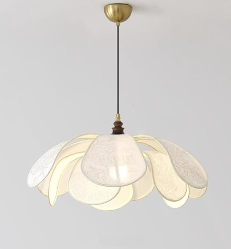 SXYSXYSXY Französischer Stil Minimalismus Pendelleuchte Vintage/Modern Esszimmerlampe Kreatives Design Stoffschirm Schlafzimmer Nachttisch Hängeleuchte E27 Wohnzimmer Ø50cm
