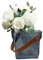 Vase à Main en Forme de Sac à Main, Vase en Verre Transparent avec Poignée, Vase en Forme de Sac à Main, Vase en Verre à Large Bouche, Centre de Table pour la Maison