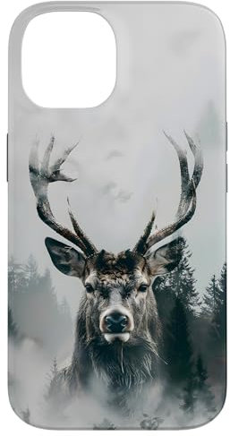Hülle für iPhone 14 Majestätischer Hirsch Hirsch Wald Natur