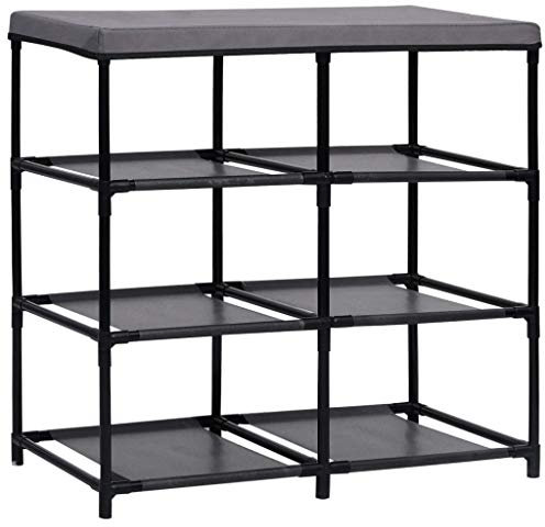 QJBSAVVA Kleiner Schrank Gartenschrank Geräteschrank Putzschrank - Schrank mit 6 Schubladen 55×29×55 cm Grau Stahl für Schlafzimmer Abstellraum Büro Küche