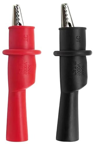 Alligator Clip - Alligator Crocodile Test Clip Clamp for Multimeter Tester | Probe Crocodile Electrical Clamp, Alligator Clip Test Probes for Electrical Testing 2x