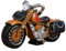 SYYANFEI Mini Alloy Motorrad Model Für Retro Nostalgie Motorrad Zuhause Wohnzimmer TV Schrank Bar Shop Motor Dreirad Dekor Cross Country Design Druckguss-Nachbildung(Brown)