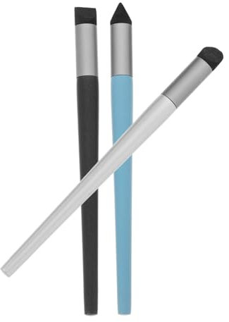 AUTSUPPL 3pcs Blending Sponge Brush for Artists Soft Oil Pastel Tools Round Double and Angled Tips Essential Blending and Rubbing Pens for Sketching and Highlighting