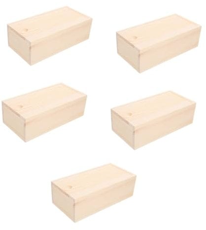 TOPBATHY 5er-box Kiste Ziehen Karte Korb Favorisieren Trennwände Geld Kartons Für Den Umzug Fall Abteil Verstauen Schmuck Herz Plano Deckel Tes Schatz Khaki Hölzern