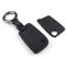 DXiongW Coque Clé de Voiture pour VW Golf 7 MK7 Polo T-Roc Touran Tiguan Jetta Skoda Fabia Octavia Seat Leon Ibiza 3 Boutons Couvre Étui à Clé Silicone Housse de Protection Clef Noir avec Porte-clés