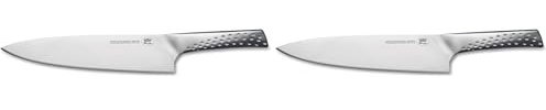 Weber Cuchillo para carne Deluxe, hoja de 24cm, de acero inoxidable alemán de alta calidad, monobloque, extra afilado, mango ergonómico - Plata (17070) (Paquete de 2)
