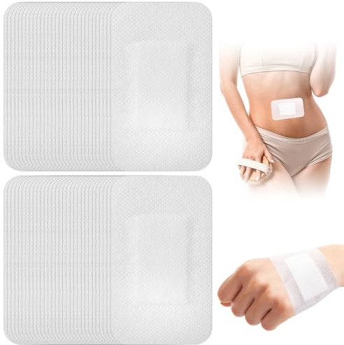 60 Pcs Large Plasters 10cm x 6cm Adhesive Dressings for Wounds Sterile | Wound Dressing for Wounds, Cuts, Leg Ulcers, Grazes and Venous Leg