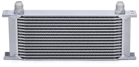 Radiador De Aluminio AN10 De 10/13/15/16/19/25/30 Filas, Tipo Británico, Enfriador De Aceite De Motor, Radiador De Universal Radiador Enfriador de Aceite Engine Oil Cooler(16 rows silver)