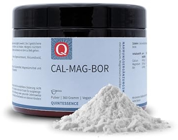 Cal-Mag-Bor Pulver 360g, Magnesium & Calcium, 100% natürlich, Quintessence