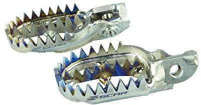 SCAR Repose cale pied Titane Gripper Compatible avec KTM SX SXF XC XCF 16-22 EXC EXCF 17-23 XCW XCFW TPI 85 125 150 250 300 350 450 Husqvarna TC FC TX FX 16-22 TE FE 17-23 GASGAS 21-23