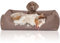 Knuffelwuff Orthopädisches Hundebett Wippo aus Velours mit Handwebcharakter XL 105 x 75cm Potatoe - abnehmbarer Bezug - waschbar - für große, mittelgroße und kleine Hunde