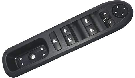 Twowinds - Interrupteur Lève-vitre Compatible avec Peugeot 407 (2004-2014) - Porte Avant Gauche (côté conducteur) - 6554.ER - Commande Vitre - Bouton Lève-vitre - Position Rétroviseur