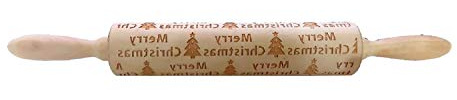 Mattarello inciso in legno goffrato Natale Natalizio Decorativo Intagliato Cucina Biscotti Dolci Prodotti da forno Merry Christmas Albero Abete rustico artigianale festivo speciale regalo
