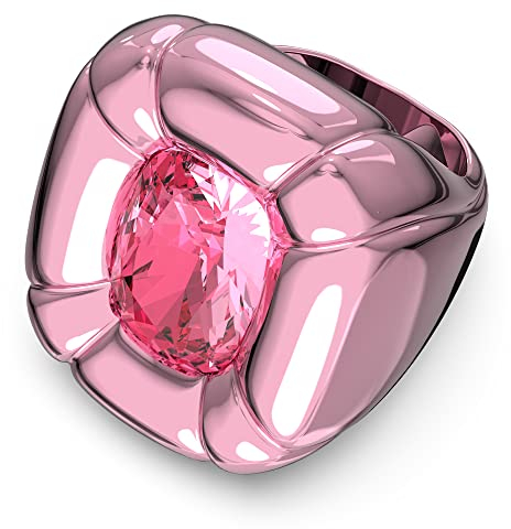 Swarovski Dulcis Cocktailring, Rosafarbener Damenring mit Edlem Swarovski Kristall