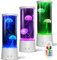 AONESY Quallen Lampe Lavalampe Groß Aquarium Stimmungslicht mit 17 Farbwechselnden LED Fantasy Stimmungs Lampe Quallen Lava Lampe, USB Desktop Dekoration für Weihnachts mit Fernbedienung, Weiß