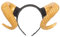 minkissy Devil Horns Headband Maleficent Horns Headband Ox Horn Headband Cow- Horn Shape Headband for Party Halloween ( Golden ), 27x13cm