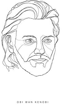 Komar Star Wars Classic Force Faces Obi Wan - Größe: 50 x 70 cm, Wandbild, Poster, Kunstdruck (ohne Rahmen)