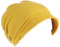 YOFASEN Damen Winter Warme Barett Mütze - Einfarbig Beanie Mütze Visor Baskenmütze Lässige Baumwolle Haarausfall Hut Haar Abdeckkappe Kopfbedeckungen für Haarausfall Chemo, Gelb