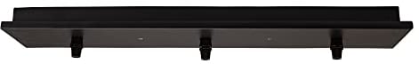 Baldachin 3-flammig Lampen-Baldachin schwarz natur EC1709