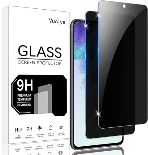 Vuciya Lot de 2 Protection Écran Anti-Espion pour Samsung Galaxy S21 FE 5G Verre Trempé 9H Dureté Vitre Film Résistant aux Rayures pour Galaxy S21 FE