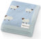 Bleu La La Empfangs Babydecke - 100% Luxuriöse Weichbaumwollstrick Warme Gemütliche Kuscheldecke für Kinderwagen und WiegePuckdecke für Neugeborene Säuglinge und Kleinkinder (Schaf - Blau)