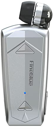 Docooler F520 Auricolare Wireless Business BT5.3,Cuffia Stereo con Microfono,Auricolare in-ear retrattile Vivavoce Driver sportivo Auricolare Clip telescopica