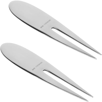 Tasting Appetizer Forks, 2 Piece Stainless Steel Salad Forks 2 Prong Cocktail Salad Fruit Forks Dessert Forks Set for Home Cafe Party(Silver)