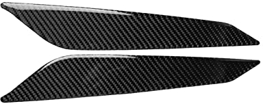 JORAsa Schwarzes Kohlefaser-Auto-Center-Gangschaltungs-Bedienfeld Seitenaufkleber-Verkleidung für Audi A4 B9 2016-21 Auto-Verkleidungszubehör Schutzaufkleber-Kits