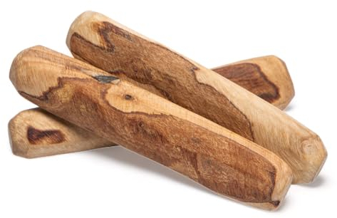 Dilecti Masticatori per Cani in Legno d'ulivo Bocconcini densi e duri per Cani Naturalmente ricchi di antiossidanti, arricchiti con Olio d'oliva Naturale - S (60-100 g), Confezione da 3