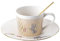 Hansyelect Kaffeetasse und Untertasse, 240 ml, Spiegelbecher, kreative Kunst, Mirage, umgekehrtes Bild, Tasse, Luxus-Porzellan, Teetasse, Untertasse für Kaffee, Milch, Cappuccino, Espresso, Tee,