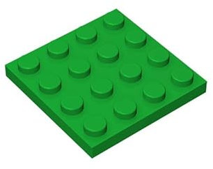 Classic Building Plate 4x4,30 Piece, Compatible with Lego Parts and Pieces 3031, Creative Play Set - 100% Compatible with All Major Brick Brands(Colour:Green)