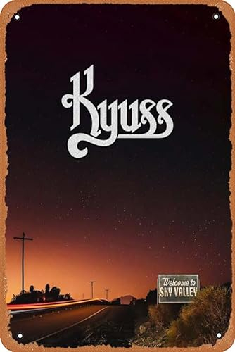 Zuhhgii Kyuss Band Desert Kyuss Sky Valley Stoner Rock Kyuss Poster T-Shirt Poster 30,5 x 20,3 cm Vintage Metall Blechschild Wohnkultur Garage Man Cave Wandkunst