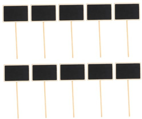 Amosfun 20pcs Mini Ardoises en Bois Naturel pour Décoration de Jardin et Fleurs, Panneaux à Craie Légers et Créatifs, Étiquettes Pratiques pour Signalisation et Fêtes