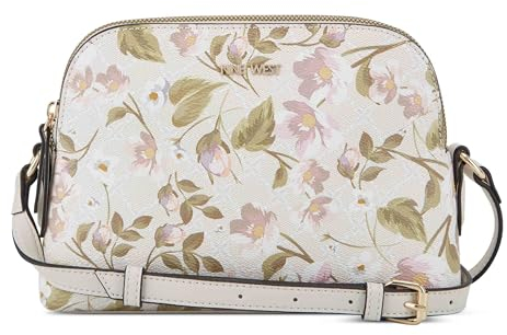Nine West Damen cyra Mini a-List Crossbody, Florales Logo Milch